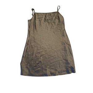 Aiello By Frankies Bikinis Black Silk & Lycra Slip Dress Size Medium